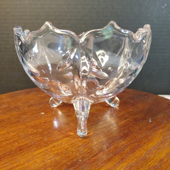 Mikasa Holiday Evergreen Emerald 3-Footed 6" Open Candy Dish Bowl‎ - Picture 7 of 10